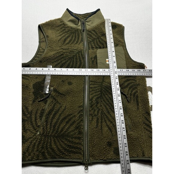 Howler Brothers Bros Vest Mens Small Chisos Fleece Sherpa Forest Leaf Print NWT - Picture 7 of 10